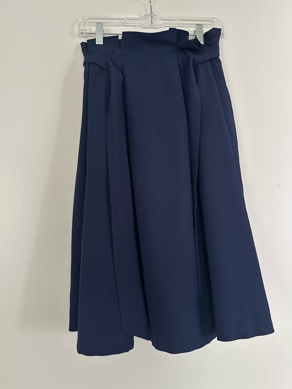 Women's Navy A-Line Midi Skirt